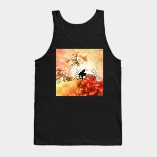 Wonderful flowers with piano and key notes Tank Top